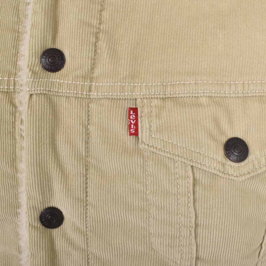 Levis Corduroy Sherpa Trucker Jacket Beige
